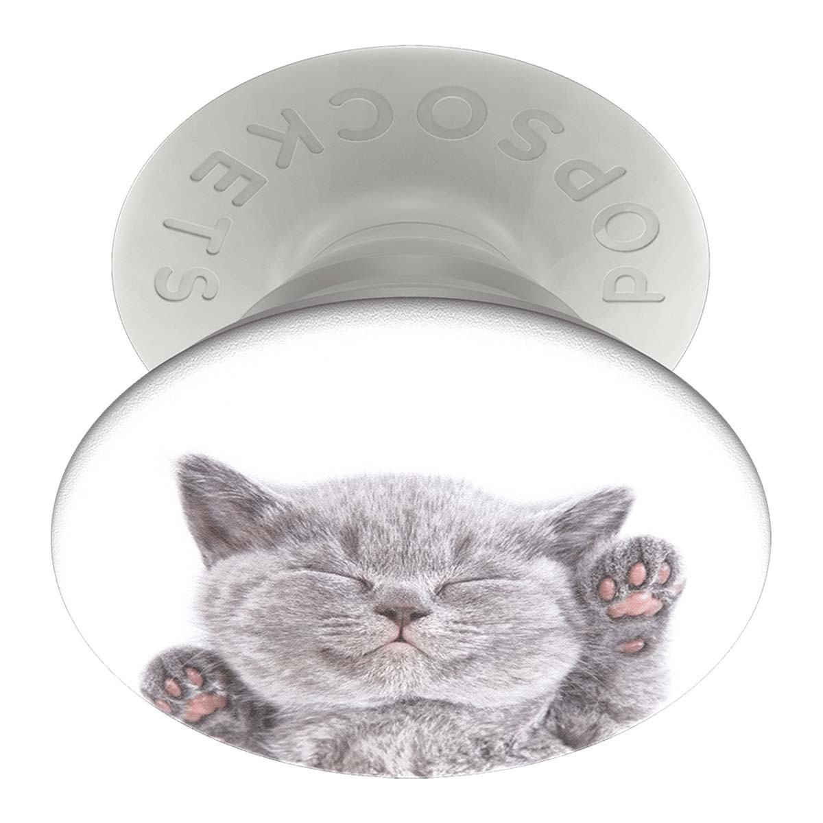 PopSockets PopGrip Cat Nap Gen 2 support blanc pour smartphone