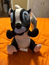 NWT Disney Store Flower Skunk Bambi Bean Bag Plush