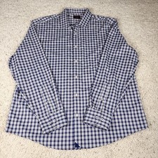 Untuckit Long Sleeve Button Up Men's XXL, 2XL Checkered Shirt Red White And Blue