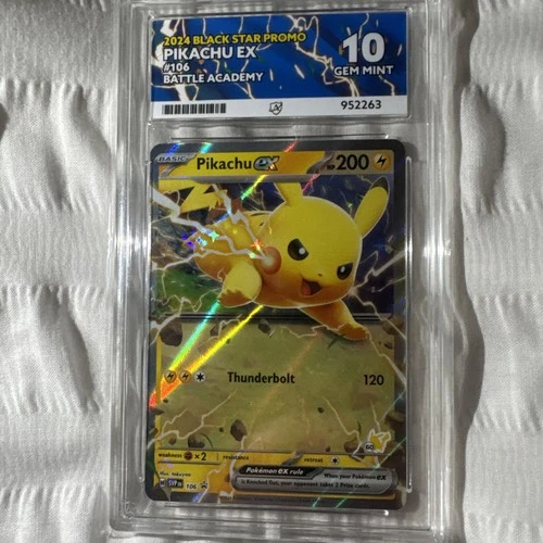 Pokemon TCG Pikachu ex SVP 106 ace 10 Battle Academy 2024 Black Star Promo