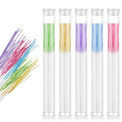 Disposable Ear Piercing Cleaning Floss Sticks 300 Pieces 5 Colors Ear Hole