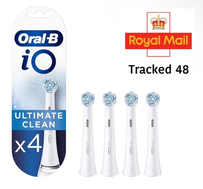 Oral-B iO Ultimate Cleans Replacement Toothbrush Heads Pack of 4 White