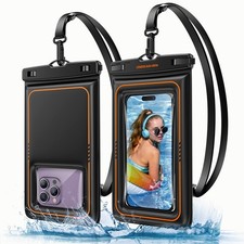 Waterproof Phone Pouch 2 Pack IPX8 Dry Bag for iPhone 16 Samsung S25 Ultra