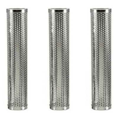 3X Bbq Edelstahl Zubehör Maschen Perforierte Maschen Raucher Rohr Grill Gri8356