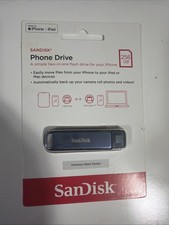 SanDisk 256GB Phone Drive for iPhone (Blue) USB-C & Lightning SDIXD0N-256G-AW6ME
