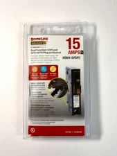 Square D Homeline HOM115PDFC 15A Dual Function CAFCI/GFCI Breaker With Plug