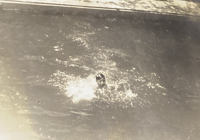 1941 Young Man in Swimming Pool Treading Head Above Water Original Photo P21o1