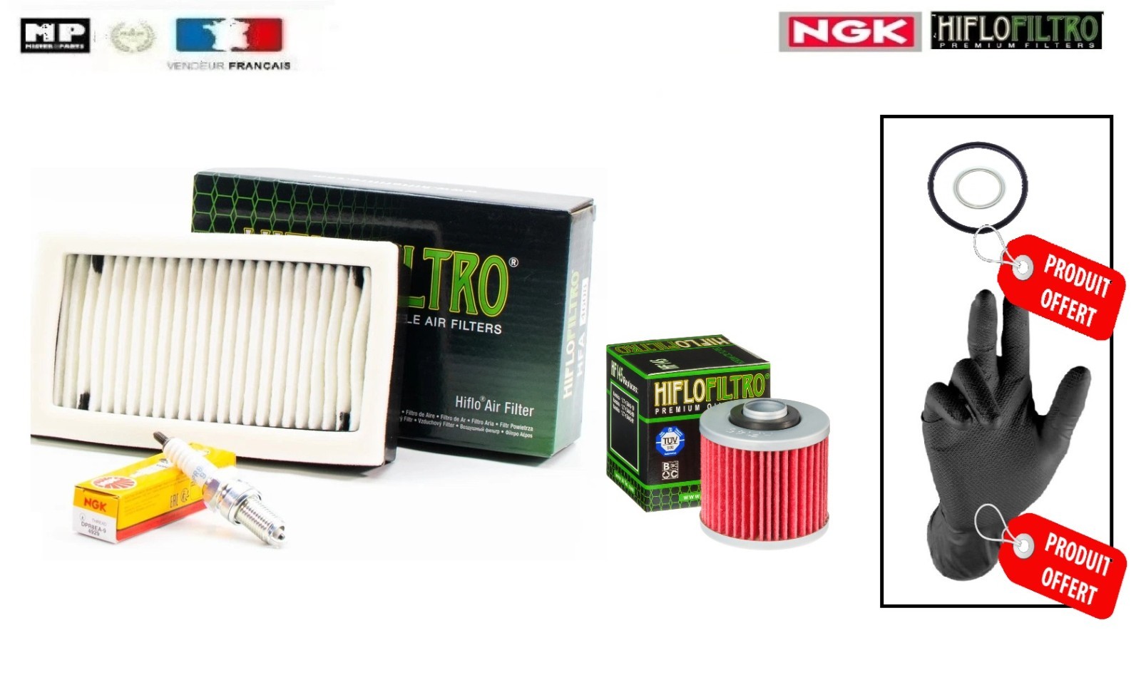 Pack Kit Entretien Premium YAMAHA XT 600 1990 1991 1992 1993 1994 1995 Filtre Huile Air Bougie Moto