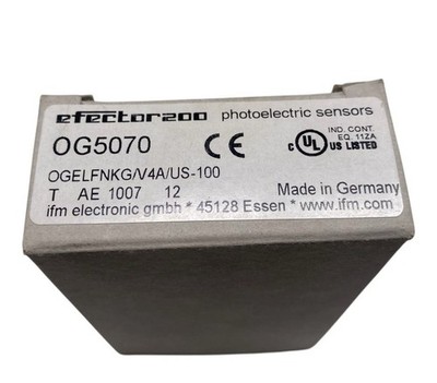 Ifm One-Way Light Barrier Receiver OG5070 OGELFNKG/B3/V4A/US-100 Sensor Receiver