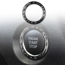 Real Carbon Fiber One-Click Start Outer Trim Ring 48mm for All Vehicle Series
