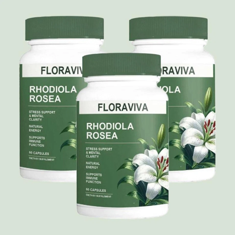 Floraviva Rhodiola Rosea Cápsulas Suplemento Cuidado de la Salud Foto 4 de 4