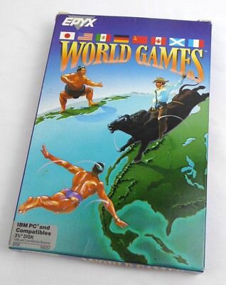 IBM PC Diskette in OVP -- WORLD GAMES (Epyx) -- 3.5'' Disks