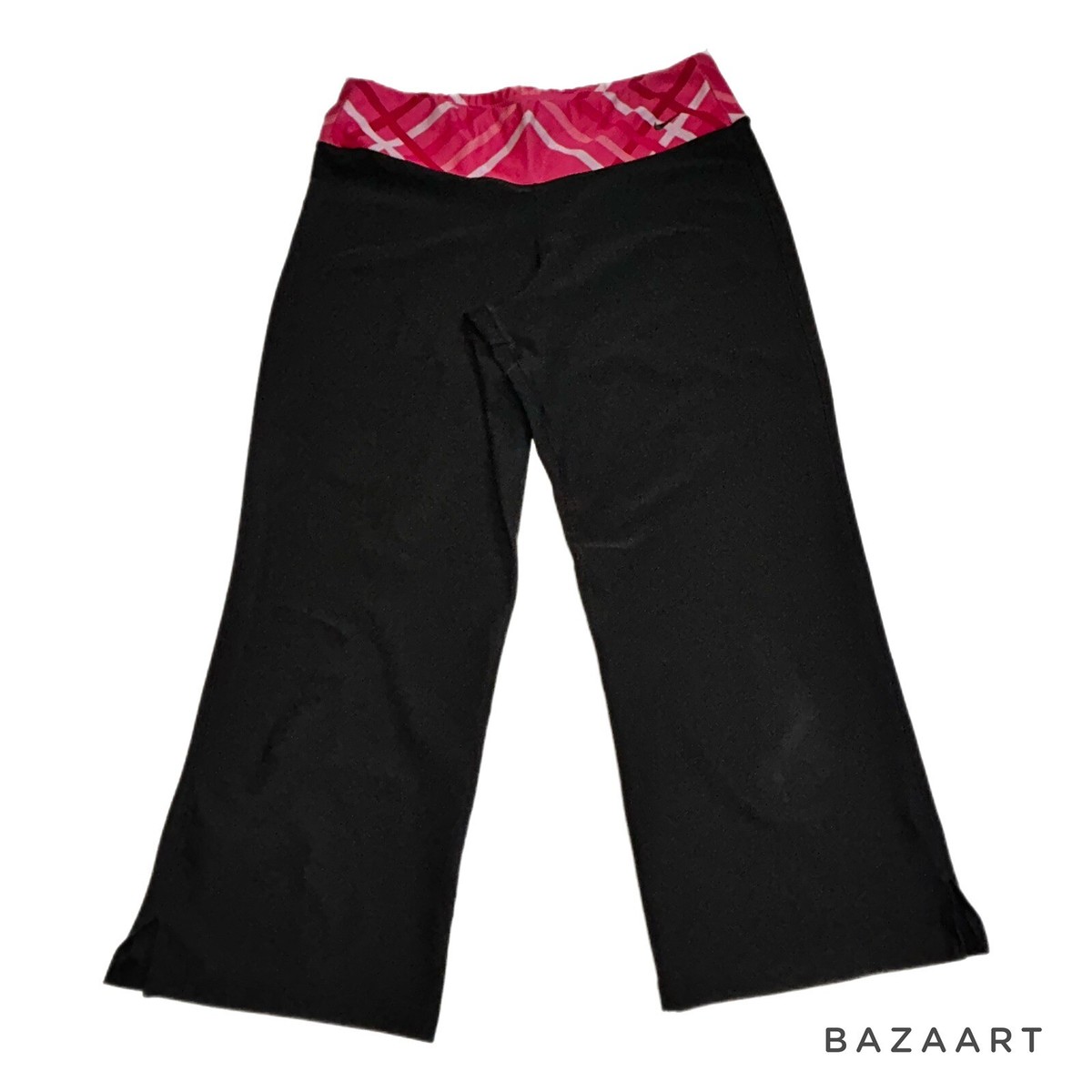 SIZE SMALL BLACK NIKE Dri Fit 3/4 Length Capri Leggings Women's RN