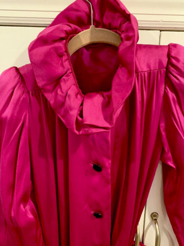 Givenchy hot pink satin Flamenco evening designer… - image 1