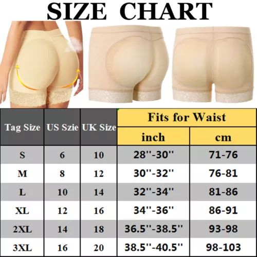 FAKE ASS Butt and Hip Enhancer Booty 4 Pads Underwear Pants Women Body Shaper US - Picture 27 of 35