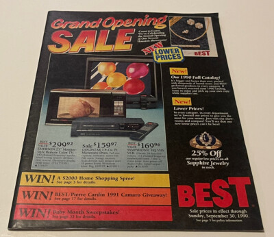 September 1990 BEST (JAFCO) Catalog, 47 Pages, Electronics, Household Goods