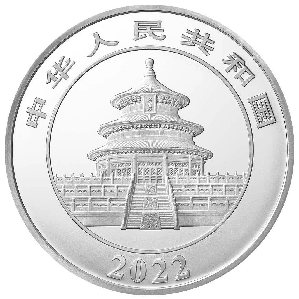 Silbermünze 1kg China Panda 40 Jahre 2022 - im Etui - PP