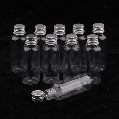 10 Packungen Klar Leere Plastikflasche Schraube Gewürz Lotion Aufbewahrung Fläschchen