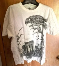 Hitman Fight Gear T Shirt Size XL Charcoal Air Brush Style W/Crow Raven Graphic