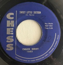 CHUCK BERRY, SWEET LITTLE SIXTEEN, ROCK & ROLL 45 RECORD, 1958
