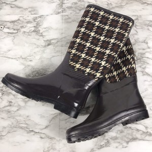 houndstooth rain boots
