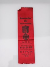 Cinta Winsconsin 1916 WRC Womans Relief Corps 33ª Convención Nacional