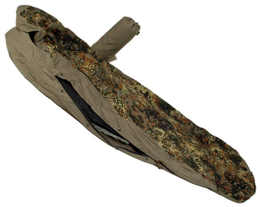 Mil-Tec Sleeping Bag Cover Waterproof Breathable Generous Cut Flecktarn Camo