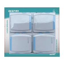 Sliding Glass Door Child Lock OKEFAN 4 Pack Baby Safety Slide Window Locks Blue