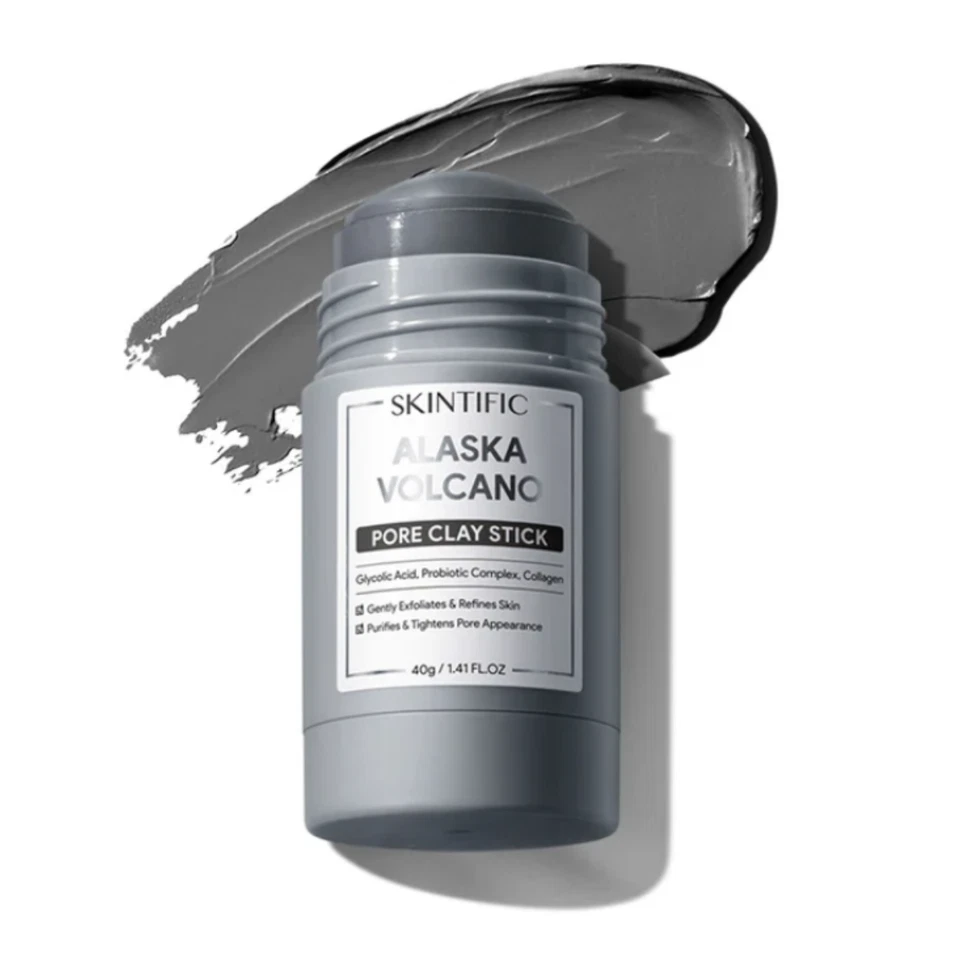 SKINTIFIC Bright Mask Clay Stick Skin Moisture Glycolic Detox Skin Pore Acne 40g - Image 3 of 4