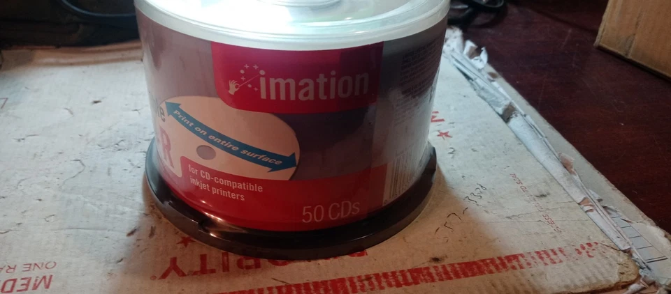 Imation, 50pc.x 4 pack, 200total, CD-R Media 48x 700MB 80min Factory Sealed Box - Image 3 of 4