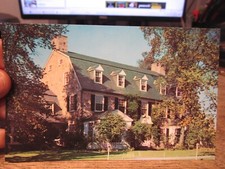 O9 Old MASSACHUSETTS Postcard Amherst Jones Library Robert Frost Collection Here
