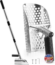 Metal Detecting Sand Scoop Stainless Steel Beach Shovel Treasure Hunting Long Ha