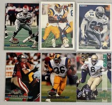 Topps NFL Emmitt Smith Jerome Bettis Steve Young Rookie Card Lot 6 1994