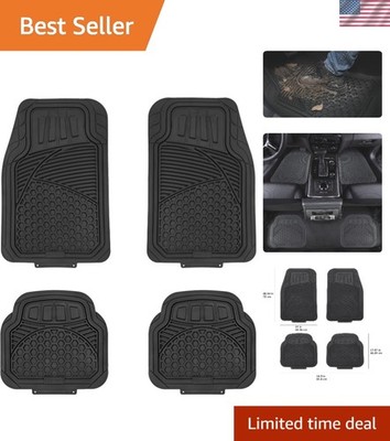 Heavy Duty Thick PVC Car Floor Mats, Anti-Slip, Easy to Clean, Universal Trim...