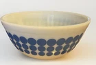Vintage Pyrex Blue Polka Dot Nesting Mixing Bowl #13 MCM