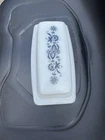vintage pyrex butter dish with lid milk glass old town dark blue onion
