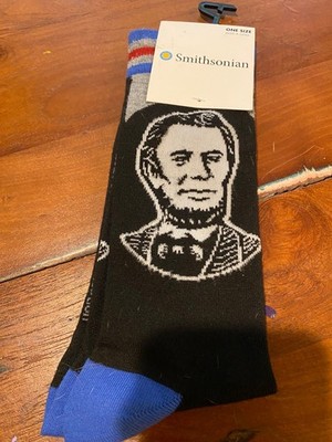 Abe Lincoln Socks NWT from Smithsonian with Blue Toe
