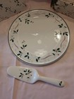 Christopher Stewart 13" Bone China Cake Plate and accompanying cake server.  — photo 2