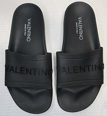 Size 40 (7) Valentino Mens Black Rubber Slides | eBay display picture 1
