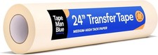 Transfer Tape for Vinyl, 24 inch x 100 feet, Paper with Layflat Adhesive. Ame...