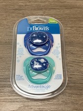 NEW Dr. Brown's Advantage Baby Pacifiers, 0-6 Month Blue Turquoise Package Of 2