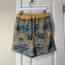 Neff Men  s Novelty Print Swim Trunks Rubber Duck Size Men  s Large