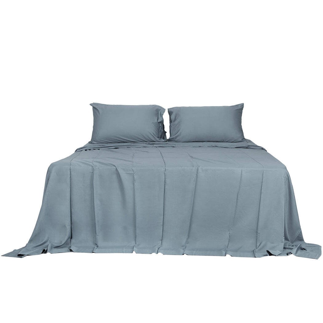 NNEIDS Dreamz 4pcs Queen Bamboo Bed Sheet Set in Soft Grey