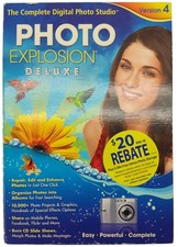 Vintage 2010 Photo Explosion Deluxe 4.0 Photo Editing Software - New SEALED DVD