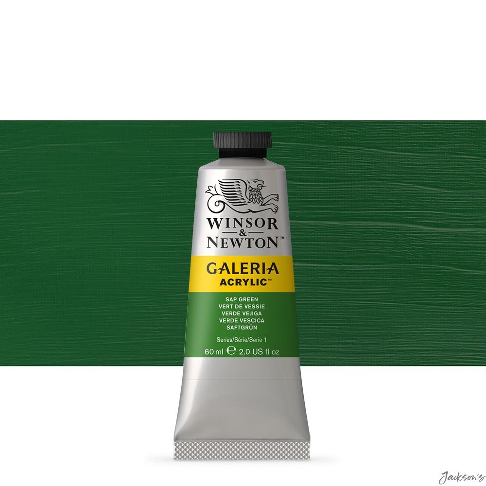 Winsor & Newton Galeria Acrylic Paint Sap Green 60ml For Canvas Paper Wood