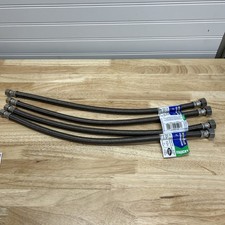 Braided Faucet Connector 3/8 in Compression x 1/2 in FIP x 20 in B1-20A F Qty.4