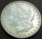 US 1896-S Morgan Dollar   NICE  **