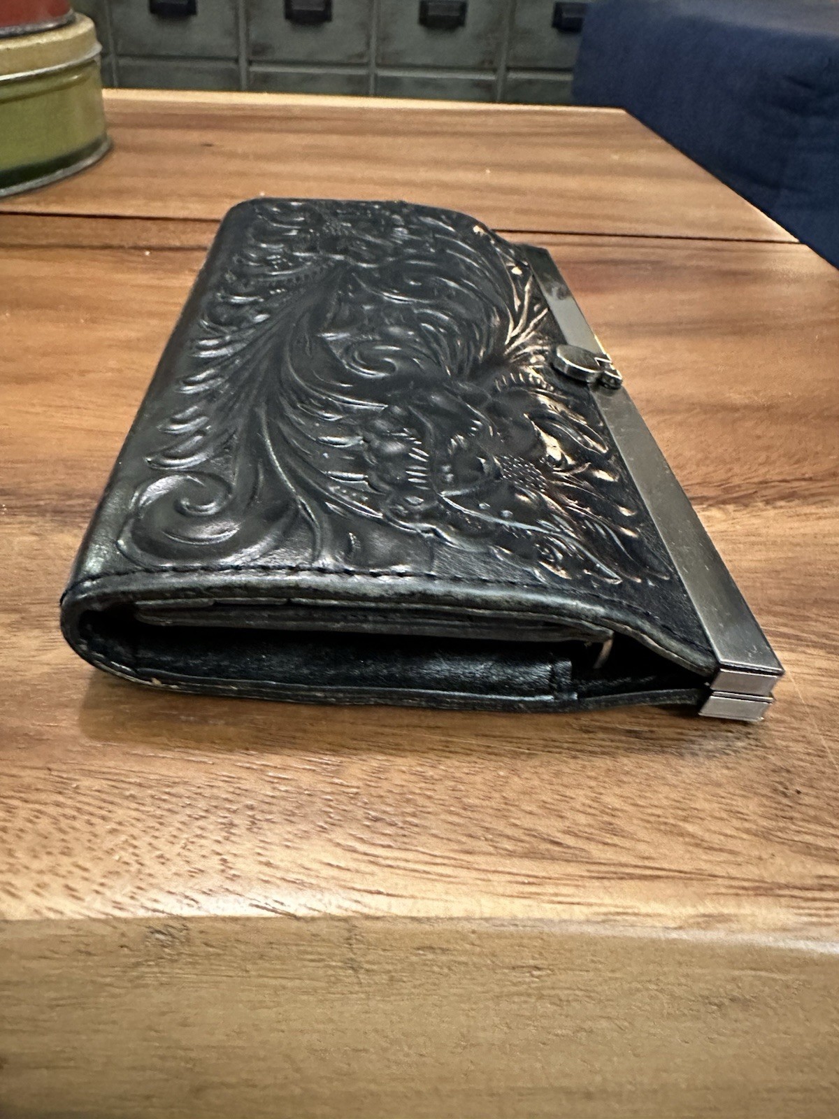 Patricia Nash Black Clutch Wallet Italian Leather - image 9