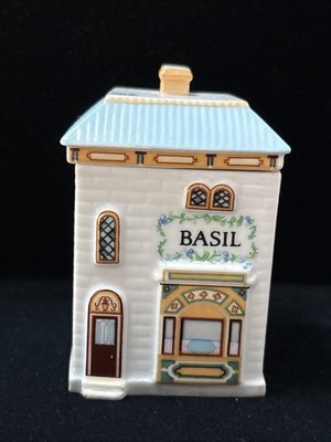 Lenox Village Spice Jar ~ Basil ~ 3 1/4'' Tall