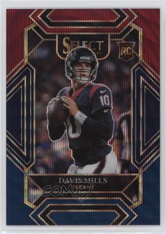 2021 Panini Select Club Level Tri-Color Prizm 63/149 Davis Mills Rookie RC o8g